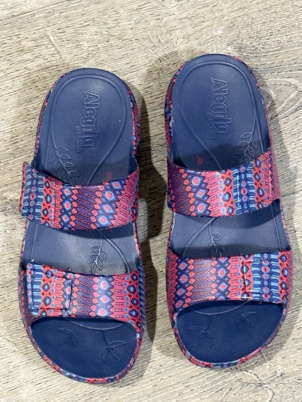 Alegria Printed Slide Sandals Orbyt Sayulita Days 8.5 (39) EUC